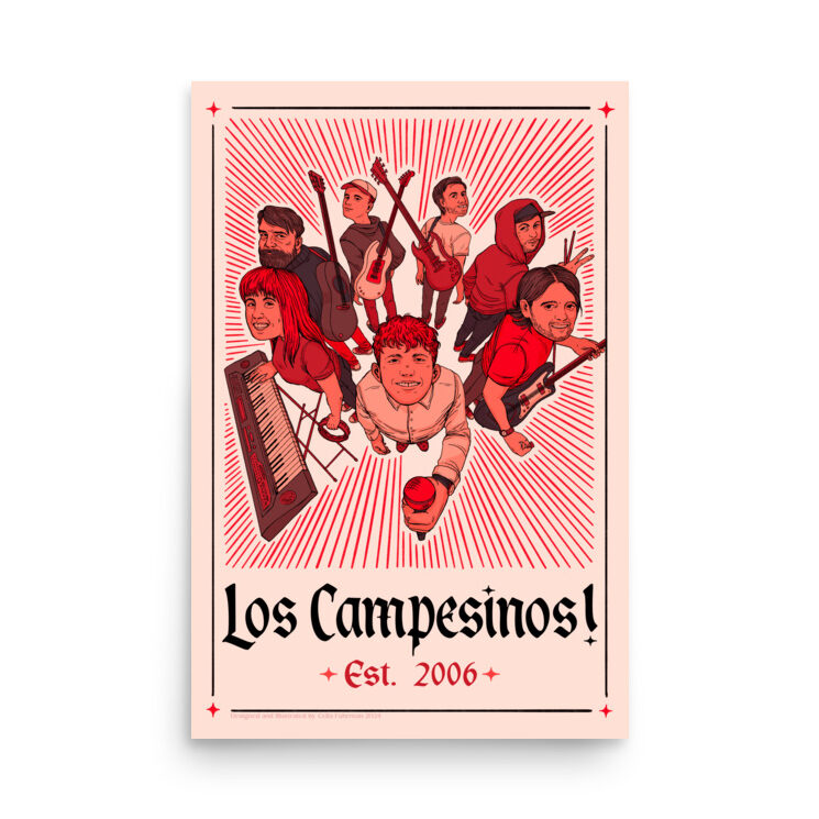 12"x18" Los Campesinos! Poster (Red)